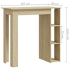 Juroupi Bar Table with Shelf Sonoma Oak 102x50x103.5 Engineered Wood,Bar D9I9
