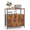 2-Door Buffet Sideboard Storage Cabinet Industrial Style Cabinet w/ Open Shelf