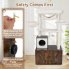 153CM Tall Cat Tower Multi-level Cat Condo Furniture for Indoor Cats Brown