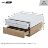 Coffee Table with 360° Rotating Square Coffee Storage Table with 2 Drawers Oak