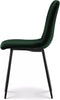 Dining Chairs Velvet Set Padded Seat Metal Leg Kitchen Chair Home Office
