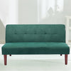 Fabric Sofa Bed 2 Seater Padded Seat Sofabed Sleeper Lounge Recliner Couch Green