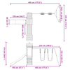 Lechnical Playhouse with Slide Swings Rockwall Impregnated Wood D6S0