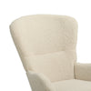 Sherpa Fleece Wing Back Armchair Rocking Sofa Lounge Chair Recliner Rocker Chair