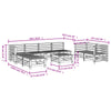 Lechnical 9 Piece Garden Set White Solid Wood Pine,Garden Set,Patio G6E9