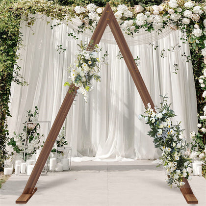 3m Large Wooden Wedding Arch Triangle Backdrop Stand Party ForestBoho Background
