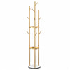 Metal Hat Coat Stand Holder Hallway 170cm Coat Rack Tree with Shelves & Hooks