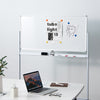 Double-Sided Magnetic Mobile Whiteboard Adjustable Mobile Rolling Erase Board