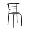 3pcs Breakfast Dining Table & Chairs Set Kitchen Furniture Set w/ Shelf Black