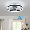 20inch Ceiling Fan with Light Dimmable Lamps APP Remote Control Timer Chandelier