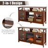 TV Stand for 65" TV Fireplace TV Stand Entertainment Center Storage Cupboard