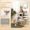 Upholstered Rocking Chair Bedroom Modern Wooden Single Accent Rocker