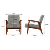 Solid Wood Frame Scandi Fabric Tub Armchair Padded Single Sofa Couch Loveseat UK