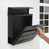 Grey Large Letter Box Post Mail Box Wall Mounted Post Box Lockable With 2 Keys