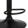 Set of 2 Bar Stools Chairs Adjustable Barstool Set with Black Footrest & Base UK