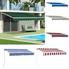 Retractable Shed Manual Awnings Outdoor Garden Canopy Patio Sun Shade Shelter UK