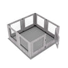 Tempered Glass Dog Playpen Safe Pet Whelping Pen Box with Puppy Protective Rails