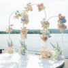 1.5M/1.8M/2M Wedding Arch Backdrop Stand Set of 3 White Metal Arched Frame Decor