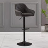 2x Bar Stools Breakfast Comfortable Swivel Gas Lift Kitchen Stool Leather Chairs