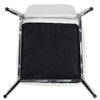 Modern Glass Dining Table Geometric Metal Base Kitchen Leather 2/4 Chairs Option