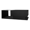 COFFEE TABLE WITH LED LIGHT, HIGH-GLOSS BLACK WITH DRAWER LIVING ROOM FURNITURE