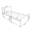 Simple Budget metal bed Single bed Frame w/Mattresses Option Bedroom Furniture