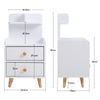 Extra Tall Bedside Cabinet Nightstand Side Table Shelf Bookshelf Storage Drawer