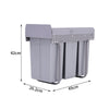 Recycle Waste Bin Sorter Recycling Pull Out Soft Close Kitchen Cabinet Hidden