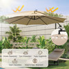 303 cm Patio Solar-Lighted 112 LED Cantilever Offset Umbrella W/ Crank Tilt