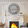 Round Wall Mirror Bevelled Decorative 3D Mirrored Glass Sunburst Vanity Mirror