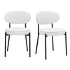 Dusk Mia Ivory Boucle Set of 2 Dining Chairs RRP £119