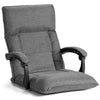 Gaming Floor Chair 14-Position Adjusting Backrest Comfortable Lazy Sofa-Grey
