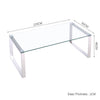 Clear Glass Coffee Table Living Room Tea Table Rectangular Large End Table Stand
