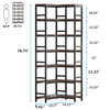 Tribesigns 200cm Tall Corner Bookshelf, 7 Tier Industrial Corner Bookcase