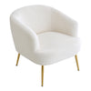 Modern Accent Chair Teddy Fleece Upholstered Leisure Armchair Single Sofa Chair
