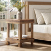 Tribesigns Side Table with Wooden Shelf, 50×50×65 cm Sofa Table & End Table