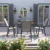Garden Table Folding Mesh Chair Balcony Coffee Bistro Furniture w/ Umbrella Hole