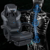 Ergonomic Gaming Chair Massage Office Computer Seat 150° Recliner with Footrest