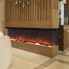 80 inch Electric Fireplace 3 Sided Panoramic Fire Standing Insert LED Flames
