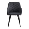 Set of 2 Armchairs Dining Chairs with Arms Velvet PU Faux Leather Chairs Kitchen