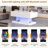 Lift Top Coffee Table LED Center Table with Storage Compartment for Living Room