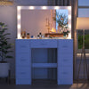 Large White Dressing Table with LED Light Mirror Vanity Make up Desk 7 Drawers