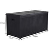 430L Outdoor Storage Box Large Patio Garden Deck Container Chest Tools Furniure