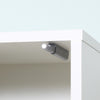 Tall Mirrored Bathroom Cabinet with Adjustable Shelf White