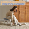 Small Footstool Chair Stool Rectangle Footrest Padded Rest Seat Pouffe Wood Legs