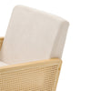 Modern Rattan Style Rocking Chair Fireside Lounge Rocking Armchair Wooden Frame