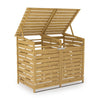 Double Door Wood Wheelie Bin Store Cupboard Garden Outdoor Dustbin Storage Shed