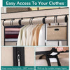 Fabric Canvas Wardrobe With Hanging Rail Shelving Clothes Storage Large Cupboard