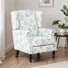 Armchair Stylish Modern Living Room Accent Chair Wood Frame Floral Pattern Sofa