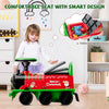 Ride On Train with 16 Pieces Tracks & Storage Box under Seat-Green
